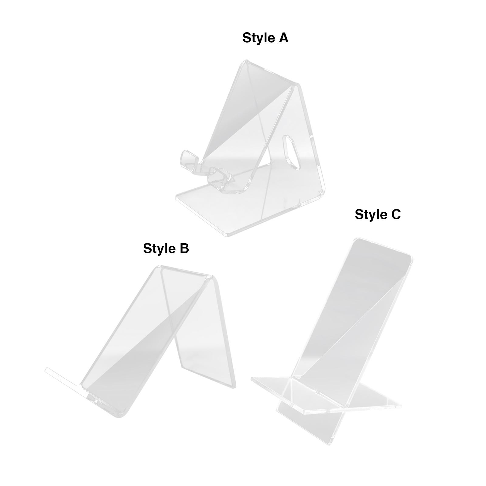 Desk Accessories - ที่วางโทรศัพท์มือถืออะคริลิกแบบใส สำหรับวางโชว์บนโต๊ะในร้านค้า อุปกรณ์เสริมสมาร์ทโฟนแบบใช้ได้ทั่วไป