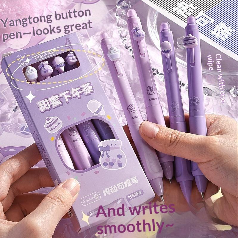 ชุดปากกาเจลลบได้ 4/6 ด้าม ขนาด - Retractable Eraser Pen Click บทวิจารณ์และราคา